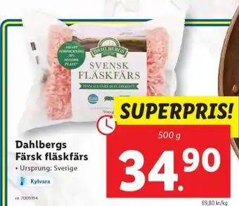 Lidl Dahlbergs Färsk fläskfärs erbjuda