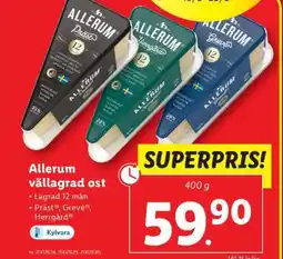 Lidl Allerum vällagrad ost erbjuda