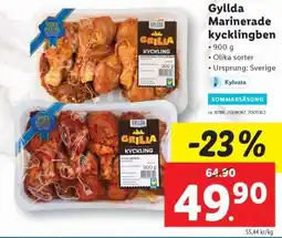 Lidl Gyllda Marinerade kycklingben erbjuda