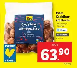 Lidl Ivars kyckling-köttbullar erbjuda