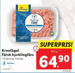 Lidl Kronfågel färsk kycklingfärs erbjuda