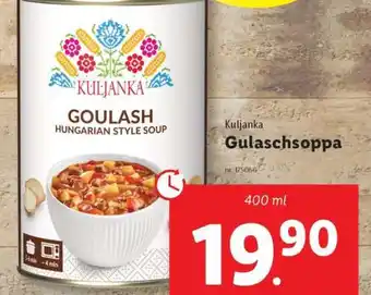 Lidl Kuljanka Gulaschsoppa erbjuda