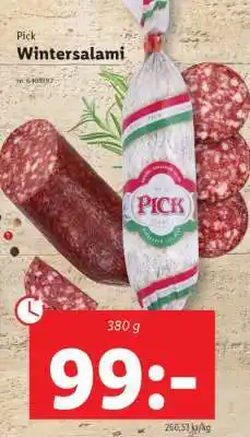 Lidl Pick wintersalami erbjuda