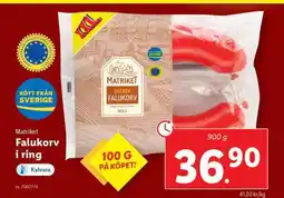 Lidl MATRIKET Falukorv i ring erbjuda