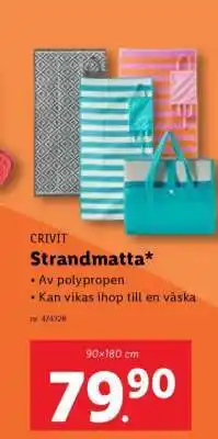 Lidl CRIVIT Strandmatta erbjuda