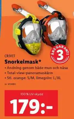 Lidl CRIVIT Snorkelmask erbjuda