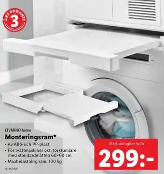 Lidl LIVARNO home Monteringsram erbjuda