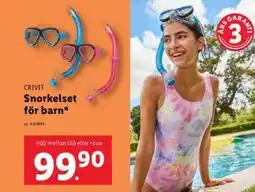 Lidl CRIVIT Snorkelset för barn erbjuda