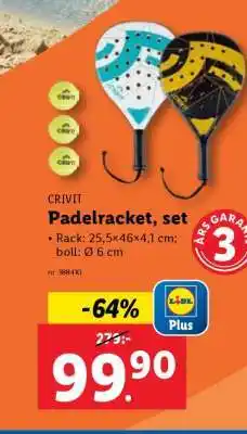 Lidl CRIVIT Padelracket, set erbjuda