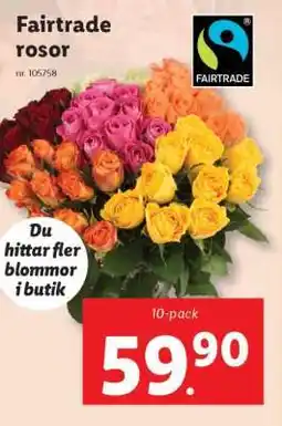 Lidl Fairtrade rosor erbjuda