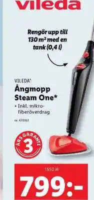 Lidl Vileda ångmopp Steam one erbjuda