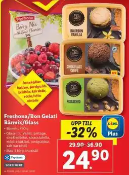 Lidl Freshona/Bon Gelati Bärmix/Glass erbjuda