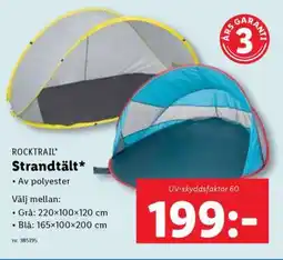 Lidl ROCKTRAIL Strandtält erbjuda