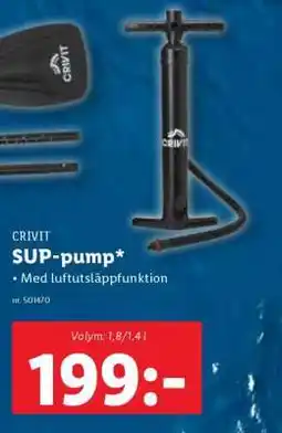 Lidl CRIVIT SUP-pump erbjuda