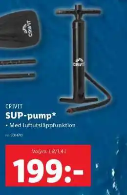 Lidl CRIVIT SUP-pump erbjuda