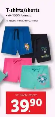 Lidl T-shirts/shorts erbjuda
