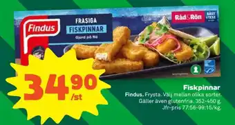 Stora Coop Findus frasiga fiskpinnar erbjuda