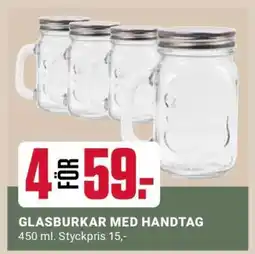ÖoB GLASBURKAR MED HANDTAG erbjuda