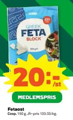 Stora Coop Fetaost erbjuda