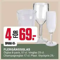 ÖoB FLERGÅNGSGLAS erbjuda