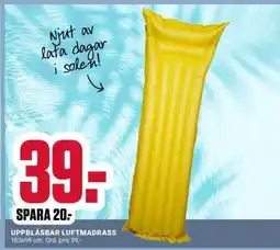 ÖoB UPPBLÅSBAR LUFTMADRASS erbjuda