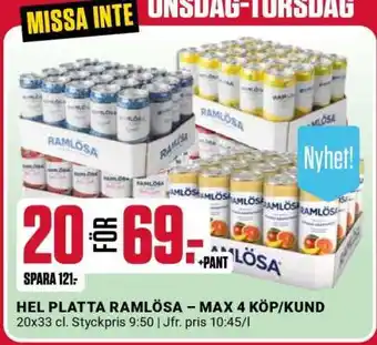 ÖoB Hel platta Ramlösa erbjuda