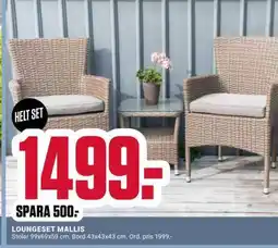 ÖoB LOUNGESET MALLIS erbjuda