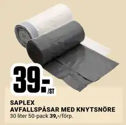 ÖoB SAPLEX AVFALLSPÅSAR MED KNYTSNÖRE erbjuda