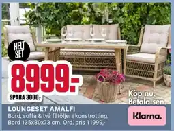 ÖoB LOUNGESET AMALFI erbjuda