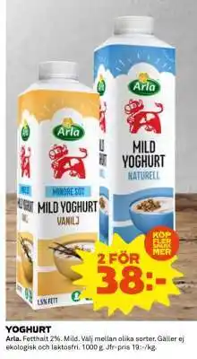 Coop Yoghurt erbjuda