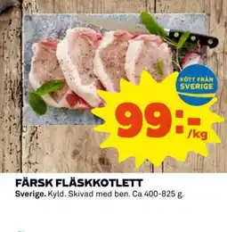 Coop Färsk Fläskkotlett erbjuda