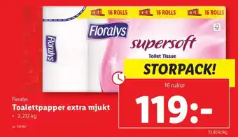 Lidl Florays Toalettpapper extra mjukt erbjuda