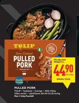 Willys PULLED PORK erbjuda