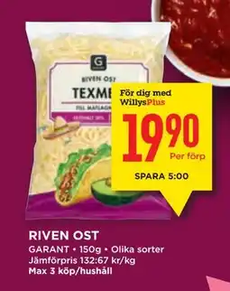 Willys RIVEN OST erbjuda