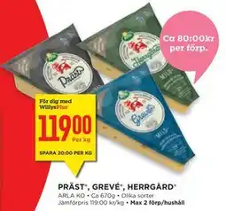 Willys Hemma PRÄST , GREVÉ , HERRGÅRD erbjuda
