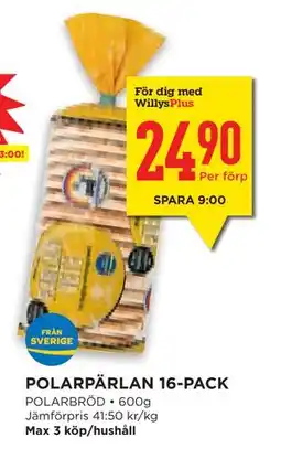 Willys Hemma POLARPÄRLAN 16-PACK erbjuda