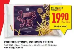 Willys Hemma POMMES STRIPS, POMMES FRITES erbjuda