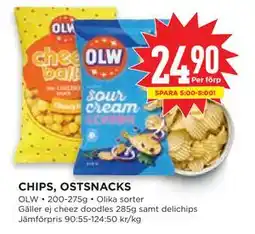Willys Hemma CHIPS, OSTSNACKS erbjuda