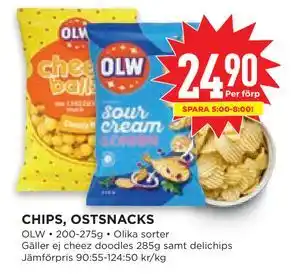 Willys Hemma CHIPS, OSTSNACKS erbjuda