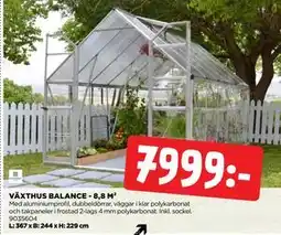 Jem&Fix VÄXTHUS BALANCE - 8,8 M² erbjuda