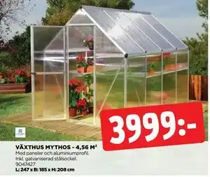 Jem&Fix VÄXTHUS MYTHOS - 4,56 M² erbjuda