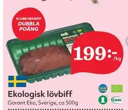 Hemköp Ekologisk lövbiff erbjuda