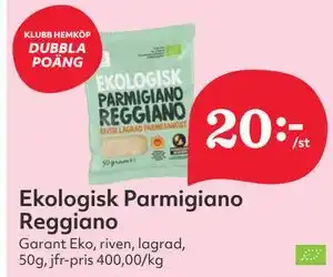 Hemköp Ekologisk Parmigiano Reggiano erbjuda