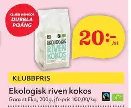 Hemköp Ekologisk riven kokos erbjuda