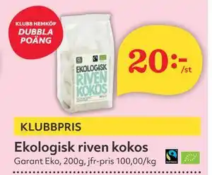 Hemköp Ekologisk riven kokos erbjuda