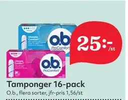 Hemköp Tamponger 16-pack erbjuda