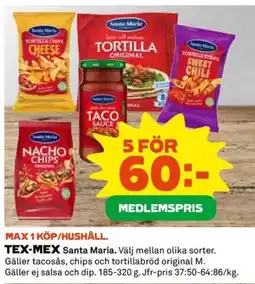 Coop SANTA MARIA Tex-mex erbjuda