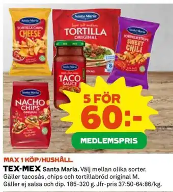 Coop SANTA MARIA Tex-mex erbjuda