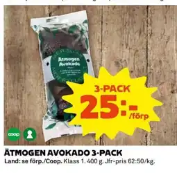 Coop Ätmogen avokado 3-pack erbjuda