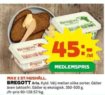 Coop ARLA Bregott erbjuda
